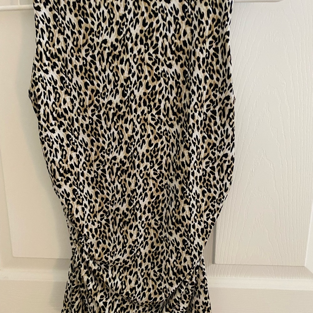 White House Black Market Animal Print Blouse - Picture 5 of 8